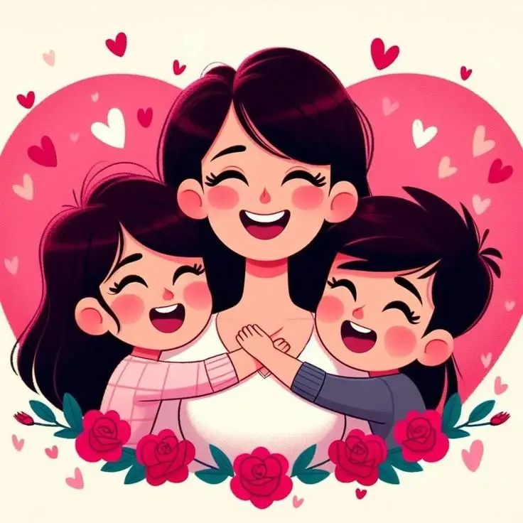 Vẽ mẹ và con gái dễ nhất - Hướng dẫn và hình ảnh minh họa 12