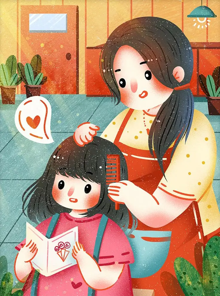 Vẽ mẹ và con gái dễ nhất - Hướng dẫn và hình ảnh minh họa 14