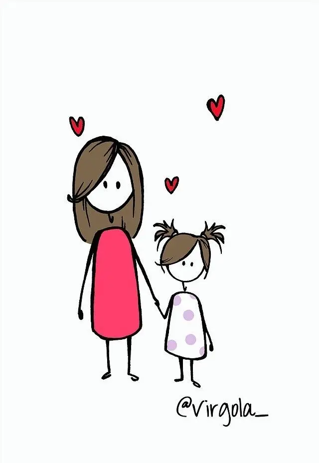 Vẽ mẹ và con gái dễ nhất - Hướng dẫn và hình ảnh minh họa 29