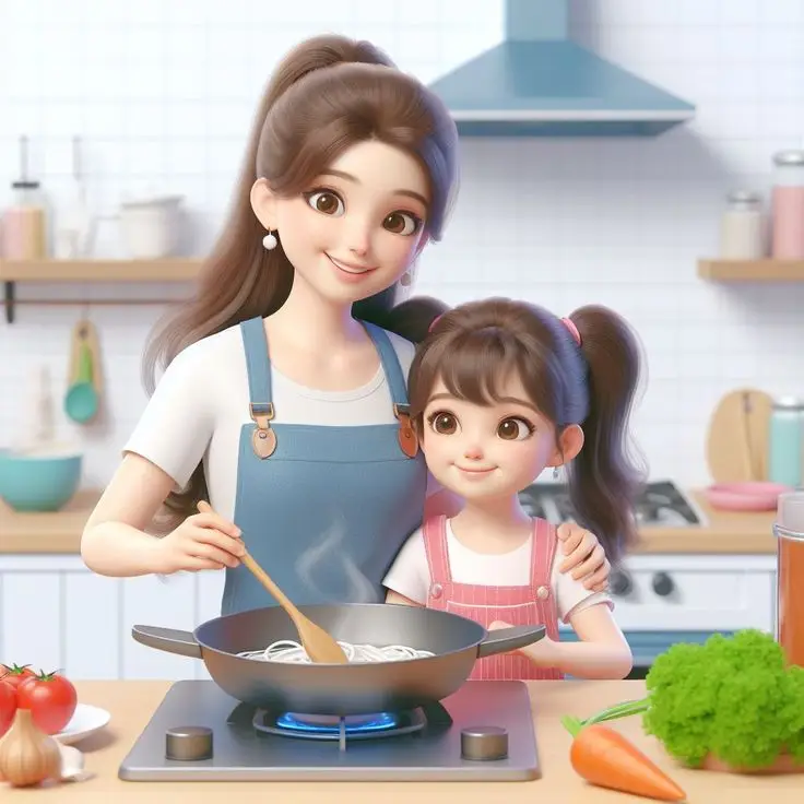 Vẽ mẹ và con gái dễ nhất - Hướng dẫn và hình ảnh minh họa 37