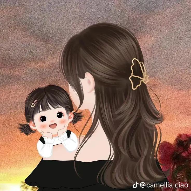 Vẽ mẹ và con gái dễ nhất - Hướng dẫn và hình ảnh minh họa 44