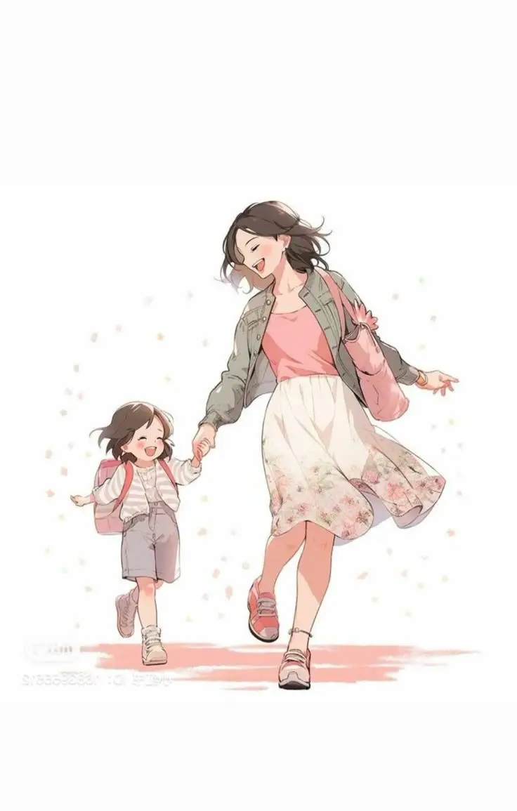 Vẽ mẹ và con gái dễ nhất - Hướng dẫn và hình ảnh minh họa 72