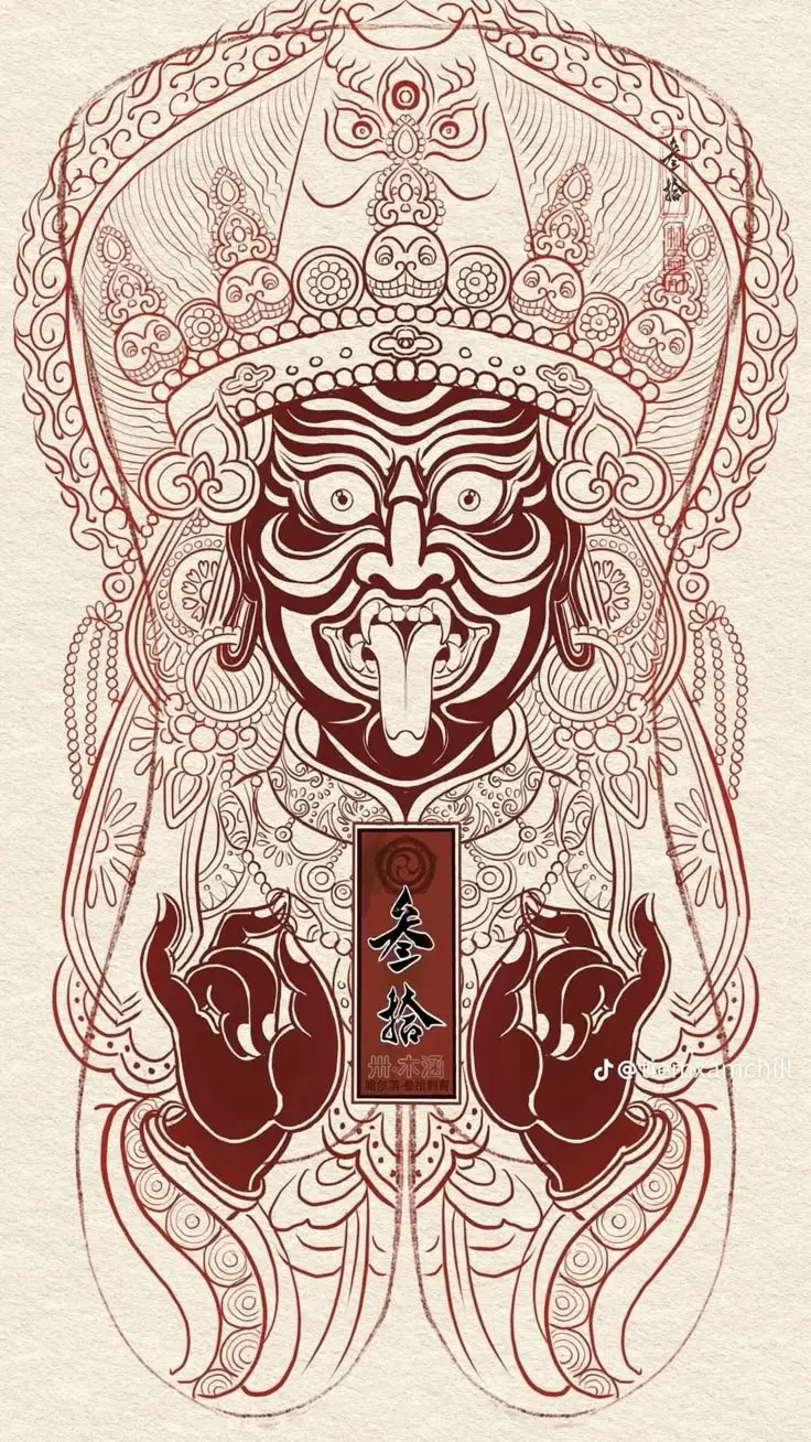 Xăm Hắc Bạch Vô Thường - Ý Nghĩa và Hình Ảnh Chân Thực 41