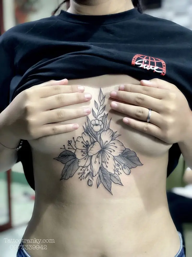 Ý Tưởng Xăm Hoa Tại Đùi Dành Cho Nữ - Xu Hướng Thời Trang Mới 56